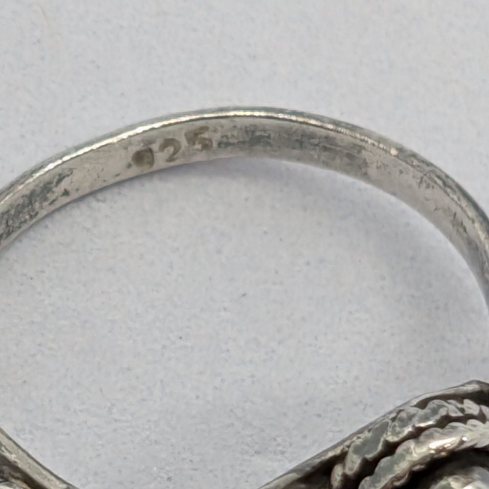 Turquoise Silver 925 Ring. Size 6.25 - Picture 9 of 10